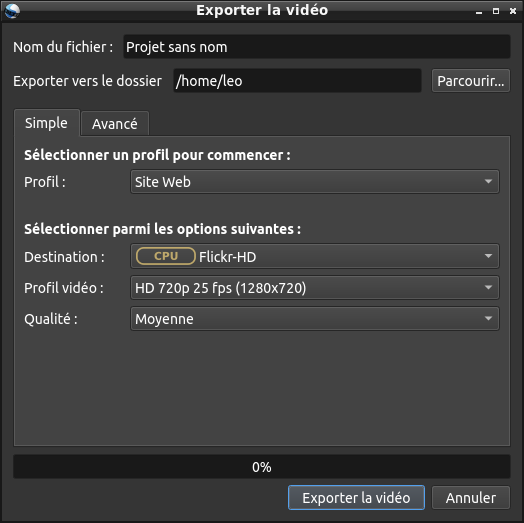 Format vidéo adaptée pour Youtube